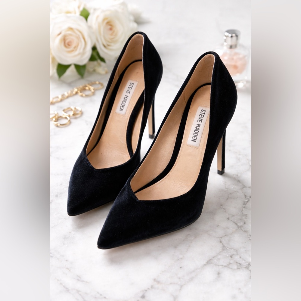 Steve Madden Elegant Black Heels Size 6